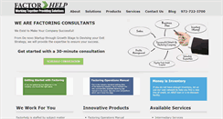 Desktop Screenshot of factorhelp.com